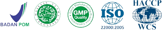 Sertifikasi Welofit: Badan POM, Halal MUI, GMP Quality, ISO 22000:2005, HACCP